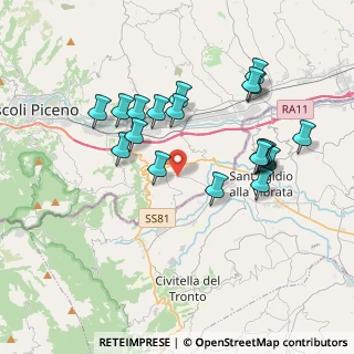 Mappa Via Piane di Morro, 63084 Folignano AP, Italia (3.8235)