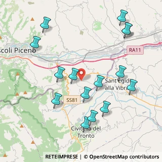 Mappa Via Piane di Morro, 63084 Folignano AP, Italia (4.77667)