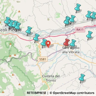 Mappa Via Piane di Morro, 63084 Folignano AP, Italia (6.35444)