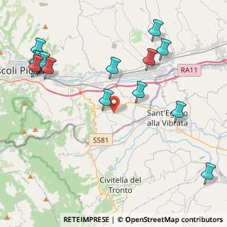 Mappa Via Piane di Morro, 63084 Folignano AP, Italia (5.594)