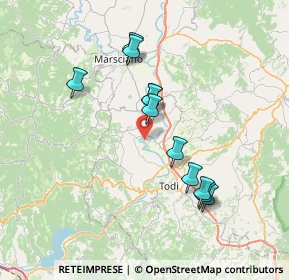 Mappa Frazione Montemolino, 06059 Todi PG, Italia (6.89455)