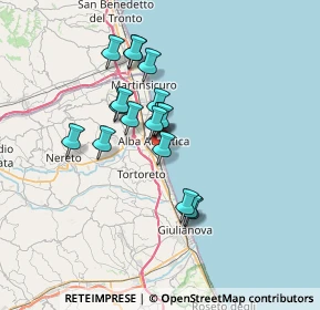 Mappa Via Umbria, 64011 Alba Adriatica TE, Italia (5.60167)
