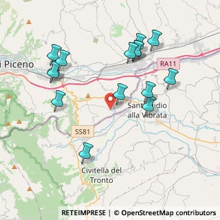 Mappa Contrada Colle Cervinara, 63084 Folignano AP, Italia (4.402)