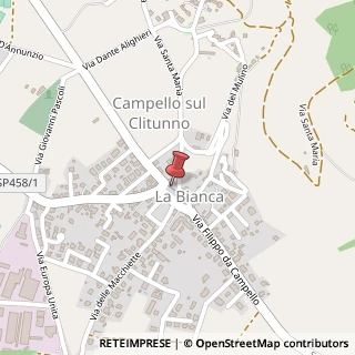 Mappa Piazza Giuseppe Garibaldi, 14, 06042 Campello Sul Clitunno PG, Italia, 06042 Campello sul Clitunno, Perugia (Umbria)