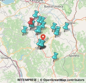 Mappa Via Fonte Pilo, 06059 Todi PG, Italia (10.8835)