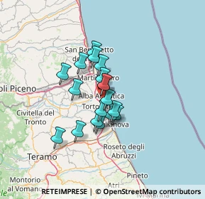 Mappa Via Abruzzo, 64011 Alba Adriatica TE, Italia (9.27167)