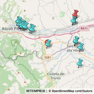 Mappa Viale Venezia, 63084 Folignano AP, Italia (5.69737)