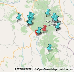 Mappa Via del Poggetto, 58037 Santa Fiora GR, Italia (6.88889)