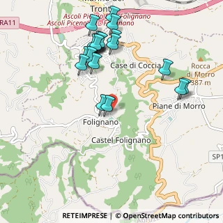 Mappa Via Foggia, 63084 Folignano AP, Italia (1.1225)