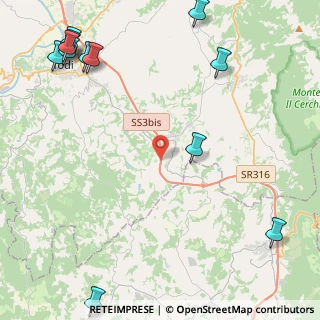 Mappa Ss. E 45 Km. 25+850, 06059 Todi PG, Italia (6.97583)