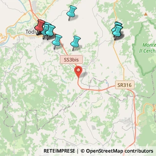 Mappa Ss. E 45 Km. 25+850, 06059 Todi PG, Italia (5.998)