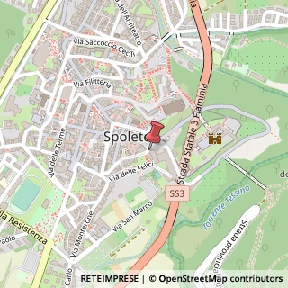 Mappa Piazza B. Campello, 5, 06049 Spoleto, Perugia (Umbria)