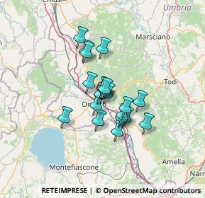 Mappa Via dei Cedri, 05018 Orvieto TR, Italia (9.246)