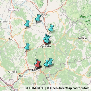 Mappa Via Maurizio Quadrio, 06049 Spoleto PG, Italia (14.1115)