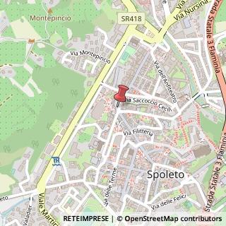 Mappa Via Saccoccio Cecili, 32, 06049 Spoleto, Perugia (Umbria)