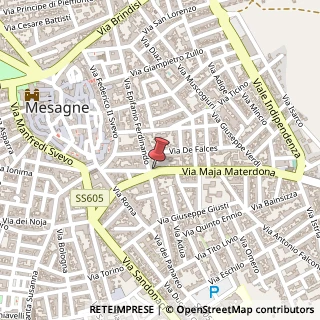 Mappa Via Maja Materdona, 1, 72023 Mesagne, Brindisi (Puglia)