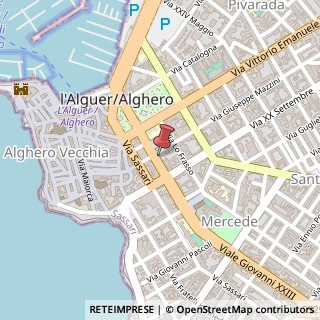Mappa Via Giuseppe Mazzini, 33, 07041 Alghero, Sassari (Sardegna)