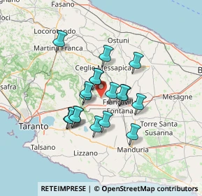 Mappa Contrada Tagliavanti, 72021 Francavilla Fontana BR, Italia (10.96278)
