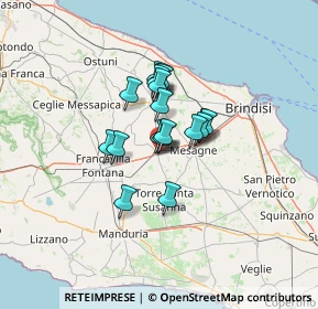 Mappa Via Caduti in Guerra, 72022 Latiano BR, Italia (8.95444)