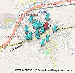 Mappa Via Americo de Franco, 72022 Latiano BR, Italia (0.282)