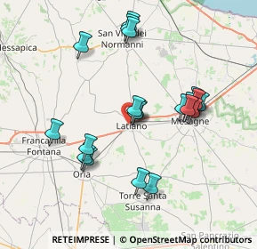 Mappa Via Tarquinio Fuortes, 72022 Latiano BR, Italia (7.6985)