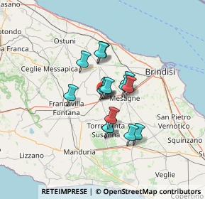 Mappa Via Caterina Scazzeri, 72022 Latiano BR, Italia (9.34933)