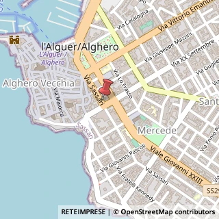 Mappa Via Sassari, 36, 07041 Alghero, Sassari (Sardegna)