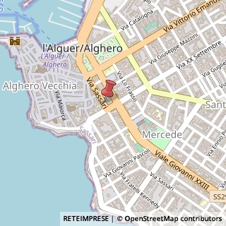 Mappa Via Sassari, 34, 07041 Alghero, Sassari (Sardegna)
