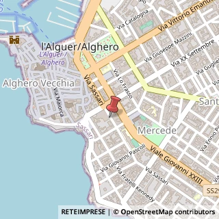 Mappa Via Sassari, 53, 07041 Alghero, Sassari (Sardegna)
