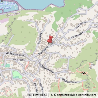 Mappa Via Tiberio, 7, 80076 Capri NA, Italia, 80073 Capri, Napoli (Campania)