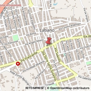 Mappa Via Pietro Elianast, 72022 Latiano, Brindisi (Puglia)