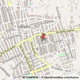 Mappa Via Caduti in Guerra, 40, 72022 Latiano, Brindisi (Puglia)