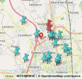Mappa Via Edmondo de Amicis, 33010 Feletto Umberto UD, Italia (1.91105)