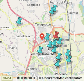 Mappa Via Gabriele D'Annunzio, 33010 Feletto Umberto UD, Italia (1.94286)