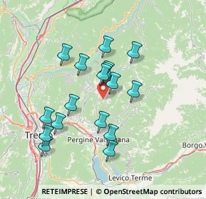 Mappa Via per Prada, 38042 Baselga di Piné TN, Italia (6.36176)