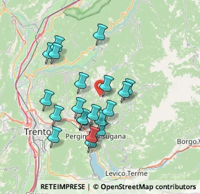 Mappa Via per Prada, 38042 Baselga di Piné TN, Italia (6.4935)