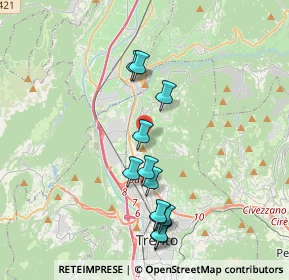 Mappa Via del Dos de la Luna, 38121 Trento TN, Italia (3.6375)