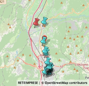 Mappa Via del Dos de la Luna, 38121 Trento TN, Italia (4.51421)