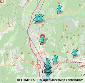 Mappa Via del Dos de la Luna, 38121 Trento TN, Italia (5.12538)