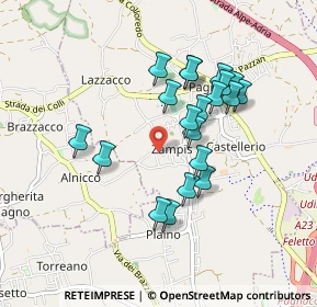 Mappa Via Alnicco, 33010 Pagnacco UD, Italia (0.775)