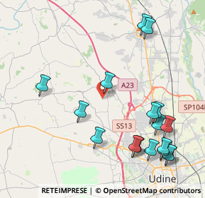 Mappa Via Alnicco, 33010 Pagnacco UD, Italia (4.89176)