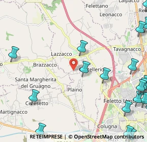 Mappa Via Alnicco, 33010 Pagnacco UD, Italia (3.495)