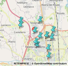 Mappa Via G.Leopardi, 33010 Tavagnacco UD, Italia (1.69077)