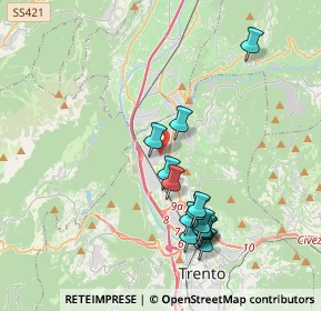 Mappa Via Linz, 38121 Trento TN, Italia (3.72429)