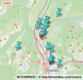 Mappa Via Linz, 38121 Trento TN, Italia (3.1325)