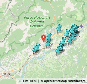 Mappa Località Fornaci, 32036 Sedico BL, Italia (7.869)