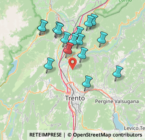 Mappa Via dei Palustei, 38121 Meano TN, Italia (6.61375)