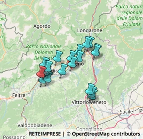 Mappa Via Madonna del Caravaggio, 32100 Belluno BL, Italia (10.14)