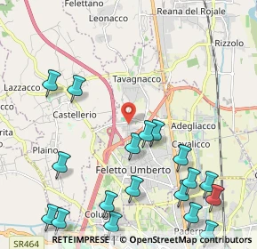 Mappa Via San Francesco, 33010 Feletto Umberto UD, Italia (2.855)