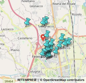 Mappa Via G.Leopardi, 33010 Feletto Umberto UD, Italia (1.3745)